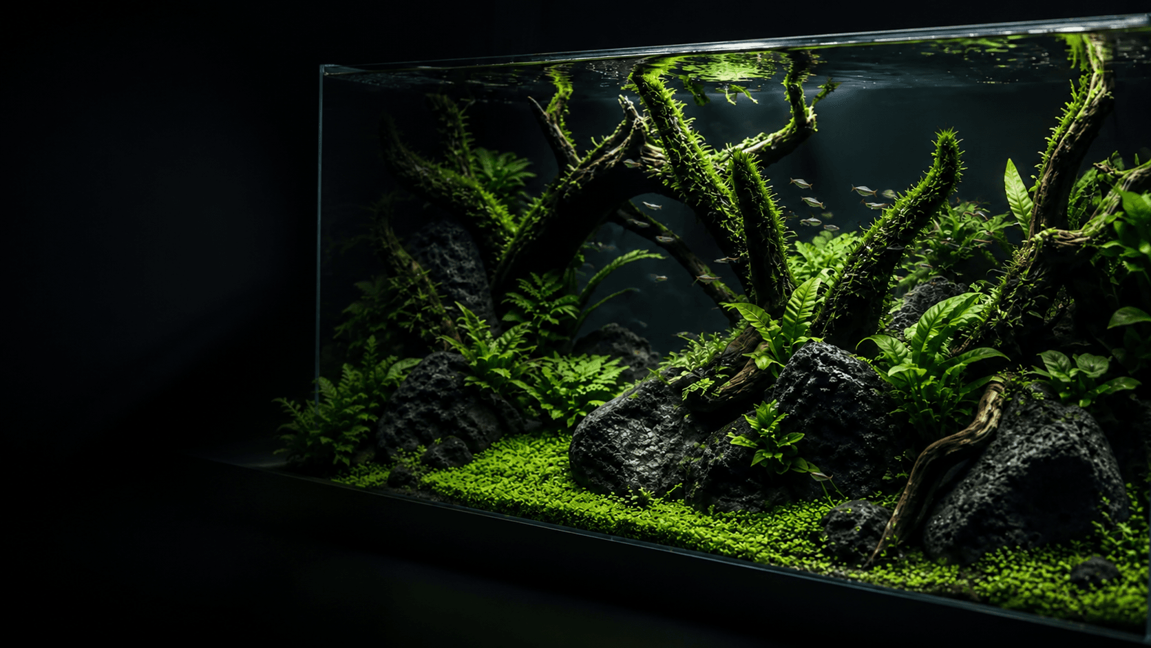 A planted freshwater aquarium at Fish Planet London